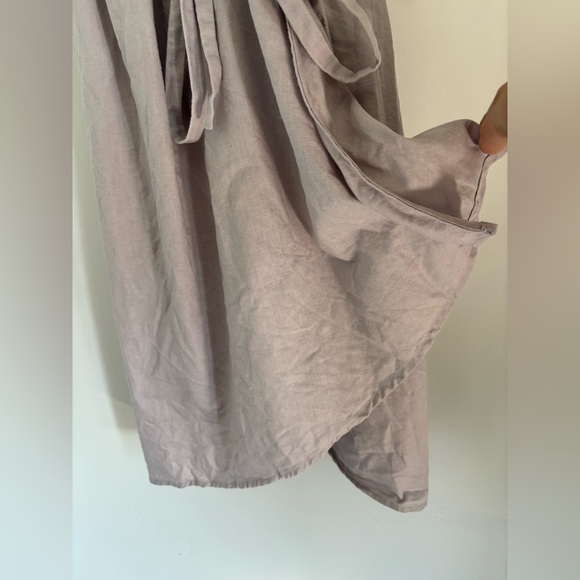 ARITZIA Babaton Wallace Wrap Dress Size S Linen Blend - Picture 9 of 10